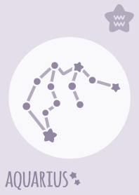Aquarius Sign'Purple'