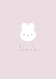 Simple rabbit: dull pink beige
