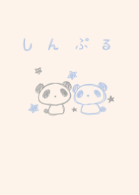 dull color blue bollpoint pen panda