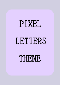 PIXEL LETTERS THEME[LIGHT PURPLE]-BEIGE