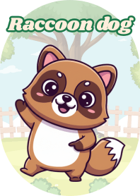 Playful and adorable tanuki (Yellow 03)