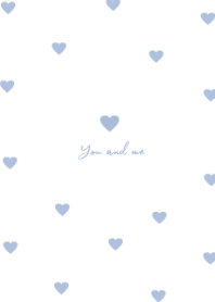 pattern heart (white blue)