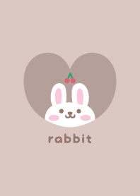 うさぎ3さくらんぼ[ブラウン]