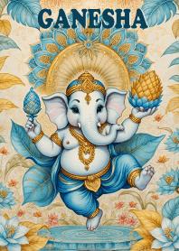 Ganesha, blue, infinitely rich, wealthy