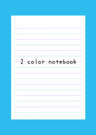 2 COLOR NOTEBOOK-PURPLE&GREEN-CYAN