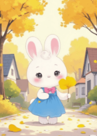 Cute Rabbit in Autumn V.1