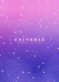 宇宙-閃閃夜空(星空) 粉紅、紫色