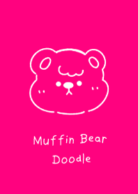 Muffin Bear Doodle Black Pink