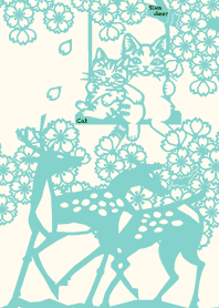 Paper Cutting (Sakura & Sika deer)04