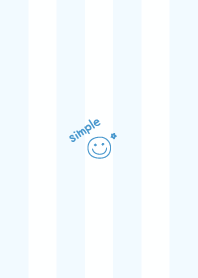 Smile Flower =Blue= Stripe
