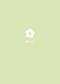 Simple Small Flower / Pale Green Yellow