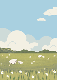 Sheep in the meadow