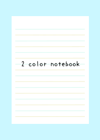 2 COLOR NOTEBOOKj-LB&YEL GR-LIGHT BLUE