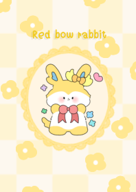 Red bow rabbit3