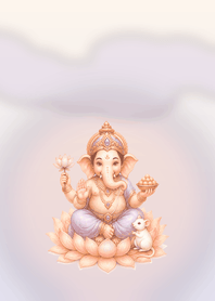 Pastel Lavender Lotus Ganesha