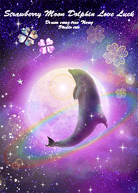 Strawberry Moon Dolphin Love Luck2