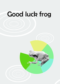 Happy fashionable frog