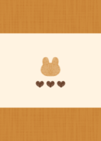rabbit&heart.(orange)