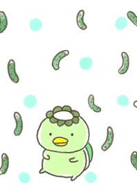 かわいいかっぱさんの着せかえ ＃水彩#絵本