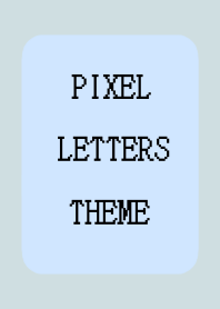 PIXEL LETTERS THEME[BLUE GRAY]/BEIGE