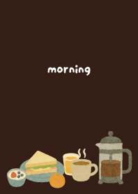 breakfast time on brown