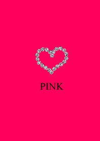 Vivid pink and glittering heart.