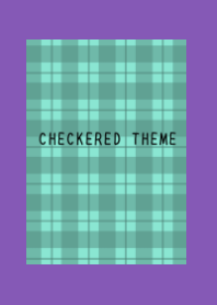 MINT GREEN CHECKERED THEME/PURPLE/YELLOW