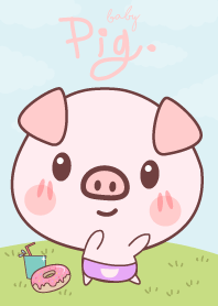 หมูน้อยฮารุโกะ สีเบจชมพู