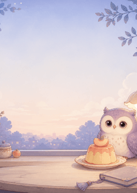 Violet Owl Peach Pudding Desk