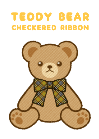 Teddy Bear[CHECKERED RIBBON/YELLOW]