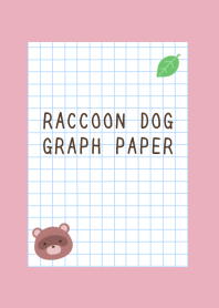 RACCOON DOG GRAPH PAPER/ROSE PINK