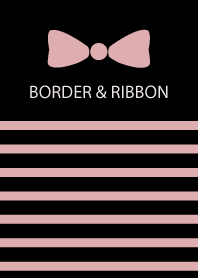 BORDER & RIBBON -Pink Ribbon 3-