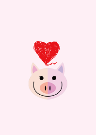 キュートなシンプル豚