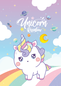 น้องยูนิคอร์น สายรุ้ง สีอัญชัน