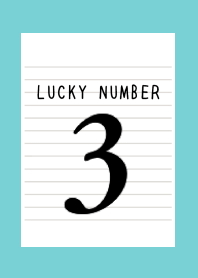 LUCKY NUMBER 3 NOTEBOOK-MINT GREEN