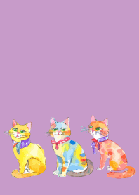 light purple いたずら猫