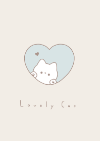 Cat in Heart(line)/light blue LB