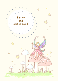 fairy and mushrooms