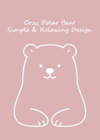 Simple Polar Bear (Dusty Pink)#2