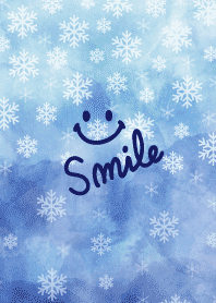 雪の結晶グラデーション青-スマイル7-