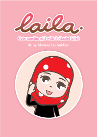 LAILA - muslim girl with Polkadot hijab
