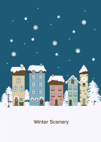 北欧風＊冬の雪景色