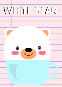 Simple Cute White Bear Theme Vr.2