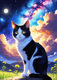Night Moon Star Cat ac0B52