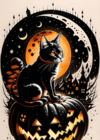 halloween cat faB161