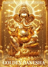 Financial fortune Golden Ganesha 12