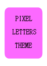 PIXEL LETTERS THEME[HOT PINK]-WHITE