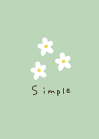 Fashionable natural green and flowers.