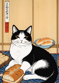 浮世絵 ミャオミャオ猫 Db9572