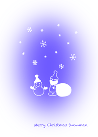Merry Christmas Snowman ~purple~